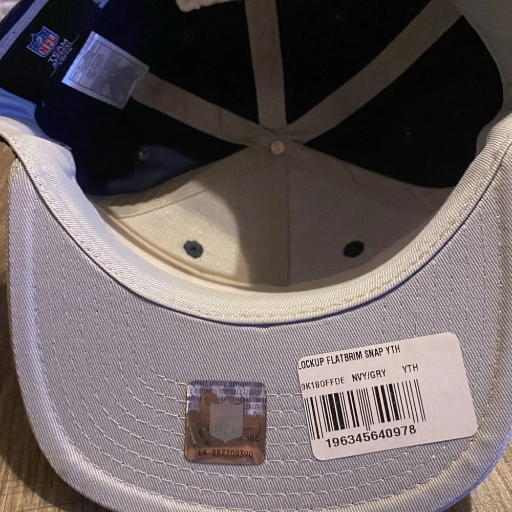 NEW - Youth NFL Dallas Cowboys Navy/Silver Lock Up Snapback Hat